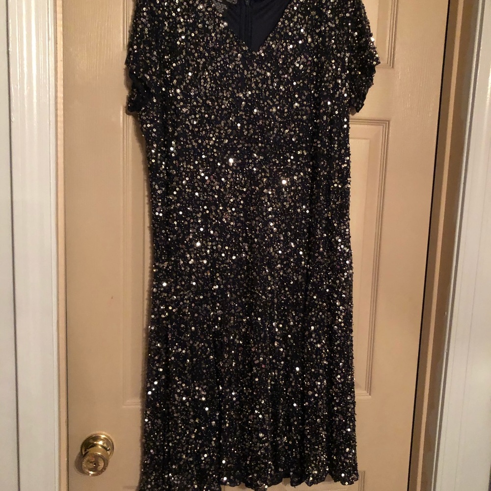 Pissarro Nights navy blue dress cocktail dress